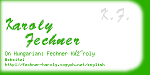 karoly fechner business card